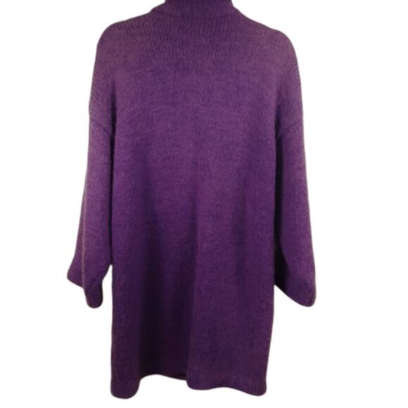 Vintage 80s long cardigan sweater jacket coat beads and applique - Picture 3 of 7